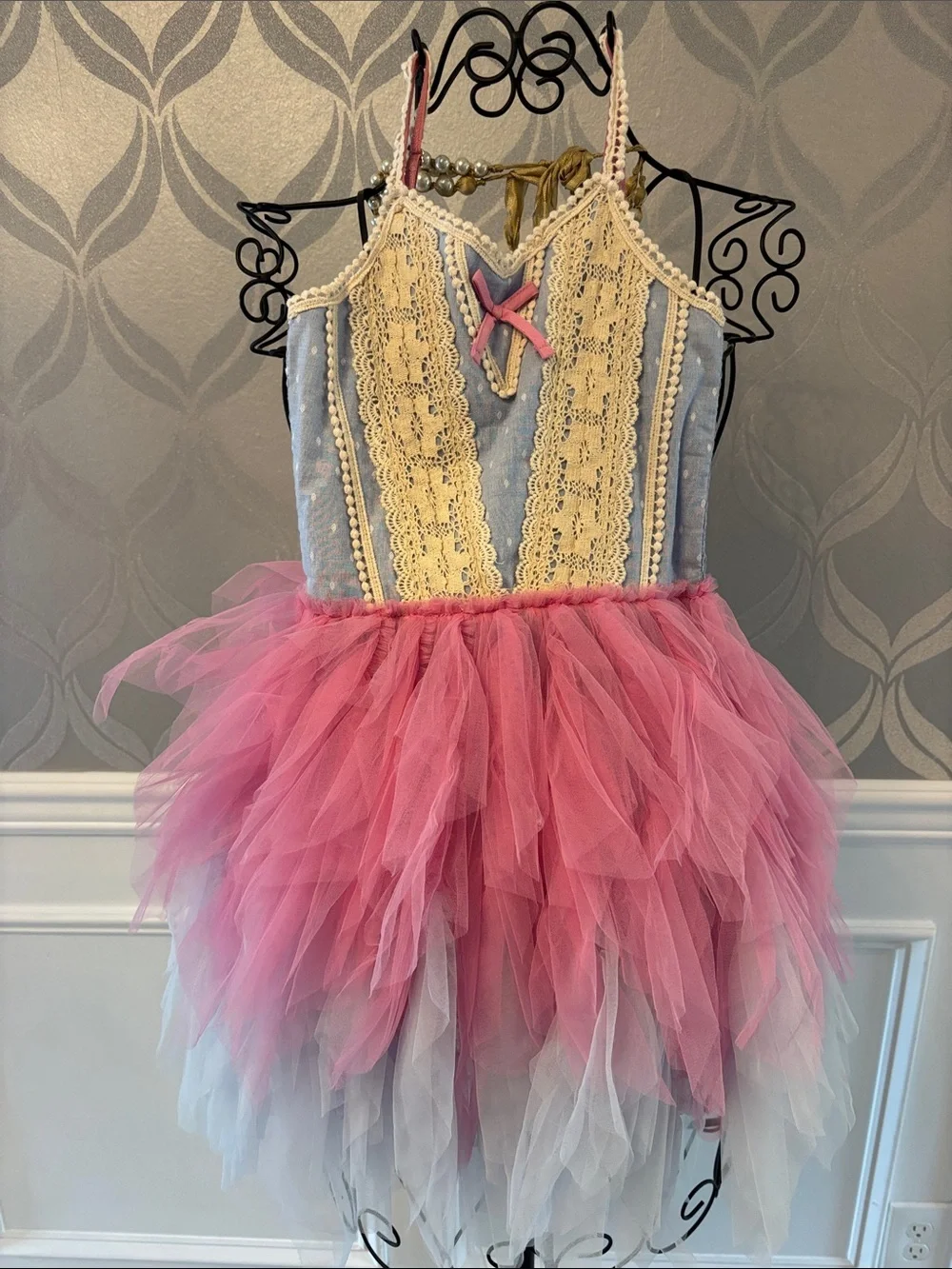 Ooh! La, La! Couture Pink & Light Blue Layered Tulle Fairy Dress